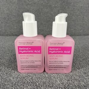 2x Precision Beauty Retinol + Hyaluronic Acid Anti-Aging Serum 2 fl oz New